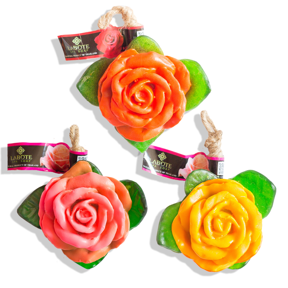 Rosen rot + rosa + orange